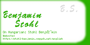 benjamin stohl business card